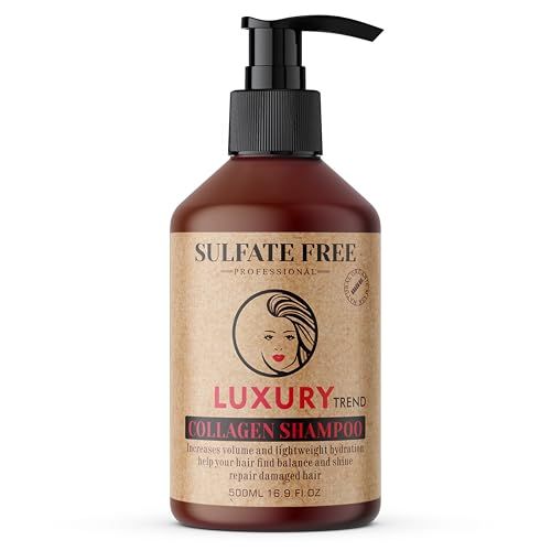 LUXURY TREND Collagen Hair Shampoo for Women - Salon-Grade Thickening Growth, Professional Cleansing for Fuller, Healthier Locks, Sulfate-Free, 16.9 oz