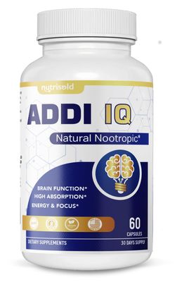 Nutrisold Focus Memory Brain Booster Nootropic for Clarity, Concentration, Alertness Includes Thiamin, Chromium, Magnesium Herbal Extracts