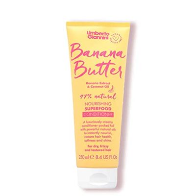 Umberto Giannini Banana Butter Nourishing Superfood Conditioner, Vegan Cruelty Free Moisturising Formula for Dry, Textured or Frizzy Hair