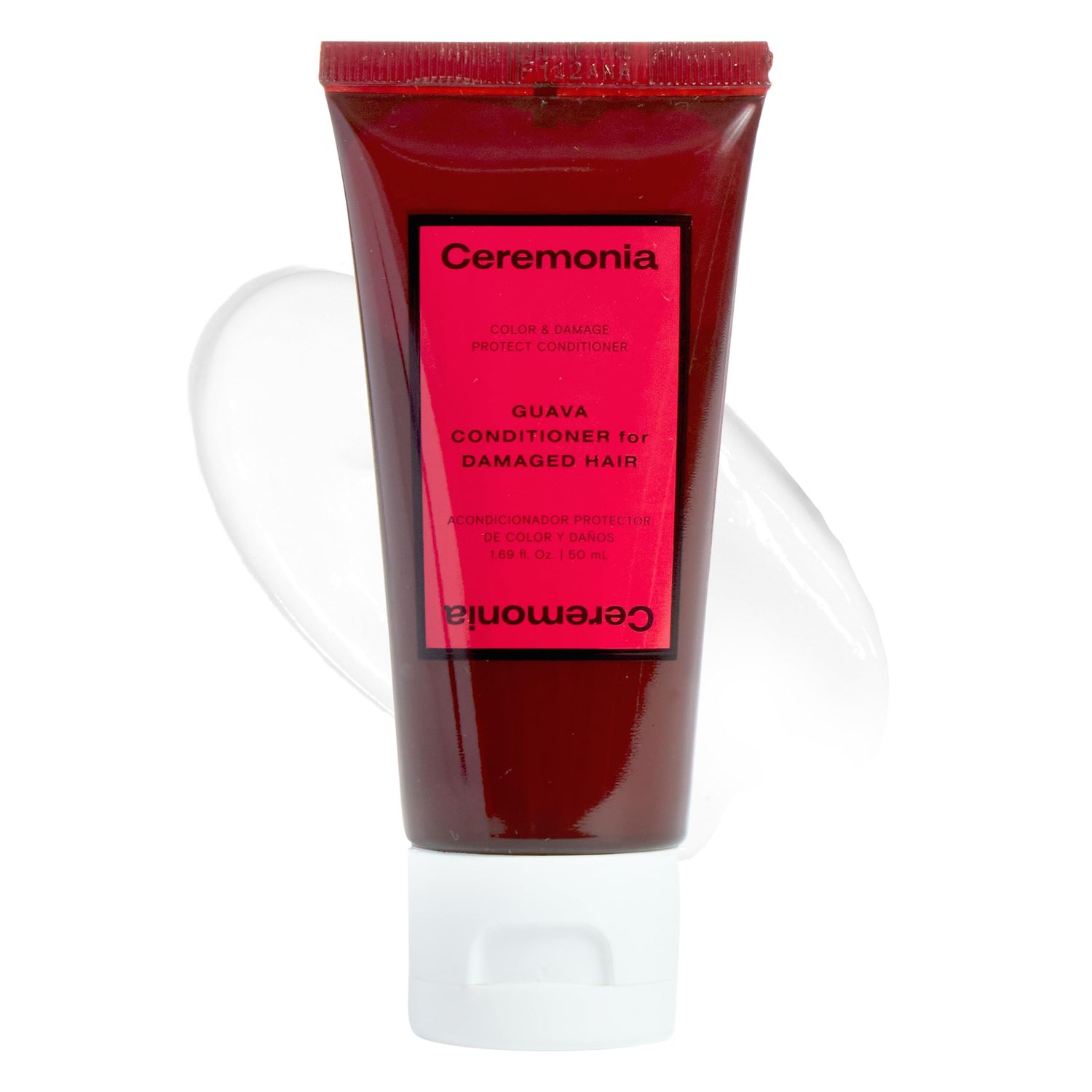 Ceremonia Guava Protect Repair Conditioner with Aloe Vera for Damaged and Color Treated Hair, 1.69 Fl. Oz. 50 Ml.