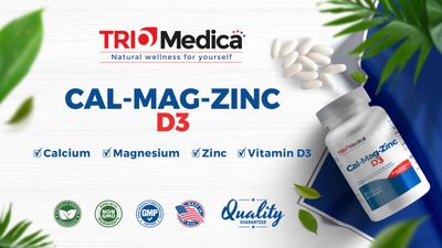 Cal-Mag-Zinc D3 Dietary Supplement (Calcium Magnesium Zinc Vitamin D3) Immune, Bones Teeth Support Non-GMO Vegan Gluten Free Dairy Free Kosher 60 Softgels (60 Count (Pack of 1))