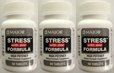 Rugby Multivitamin with Zinc Stress Formula - Dietary Supplement - 60 Tablets (3 Pack)