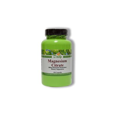 Daily Manufacturing Magnesium Citrate, 150 Vegetarian Capsules