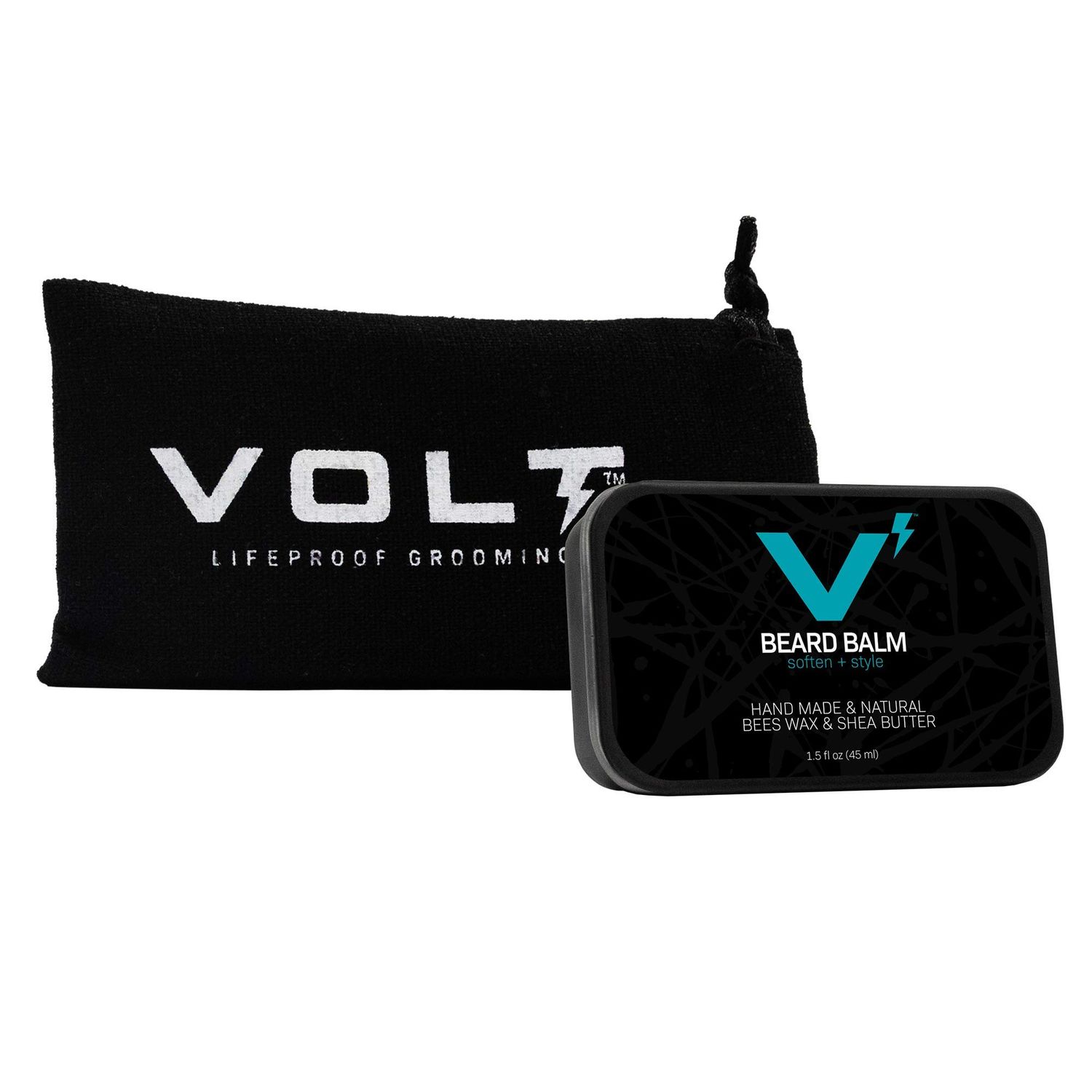 VOLT Beard Balm Men Grooming Leave In Conditioner with Moisturizing Organic Oils, Shea and Mango Butter for Texture and Style - Everest, 1.5oz