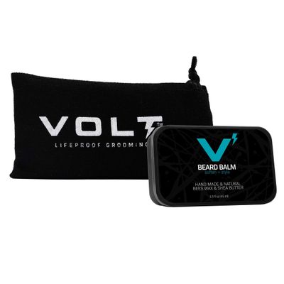 VOLT Beard Balm Men Grooming Leave In Conditioner with Moisturizing Organic Oils, Shea and Mango Butter for Texture and Style - Everest, 1.5oz