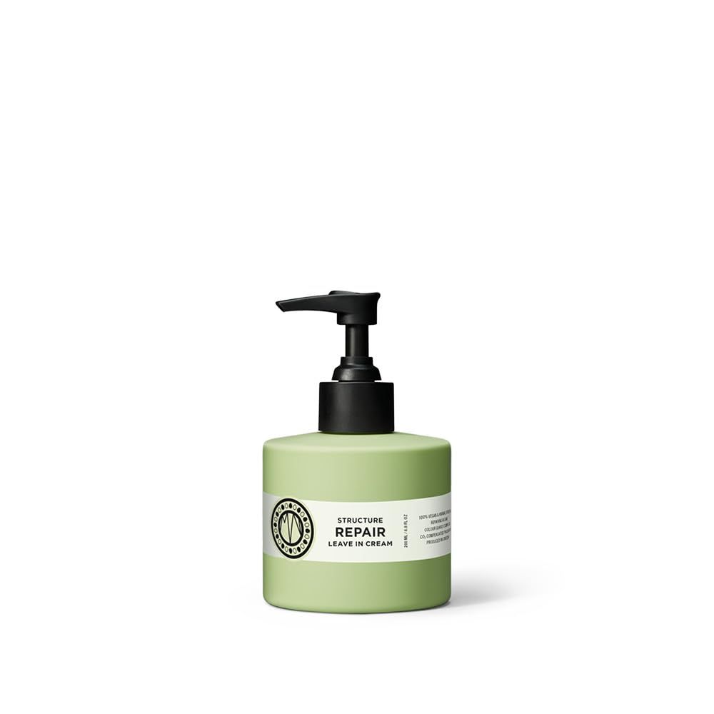 Maria Nila Structure Repair, Leave-in Cream, 6.8 Fl Oz, For Damaged Chemically Treated Hair, Algae Extract Rebuilds Moisturizes, 100 Vegan SulfateParaben free
