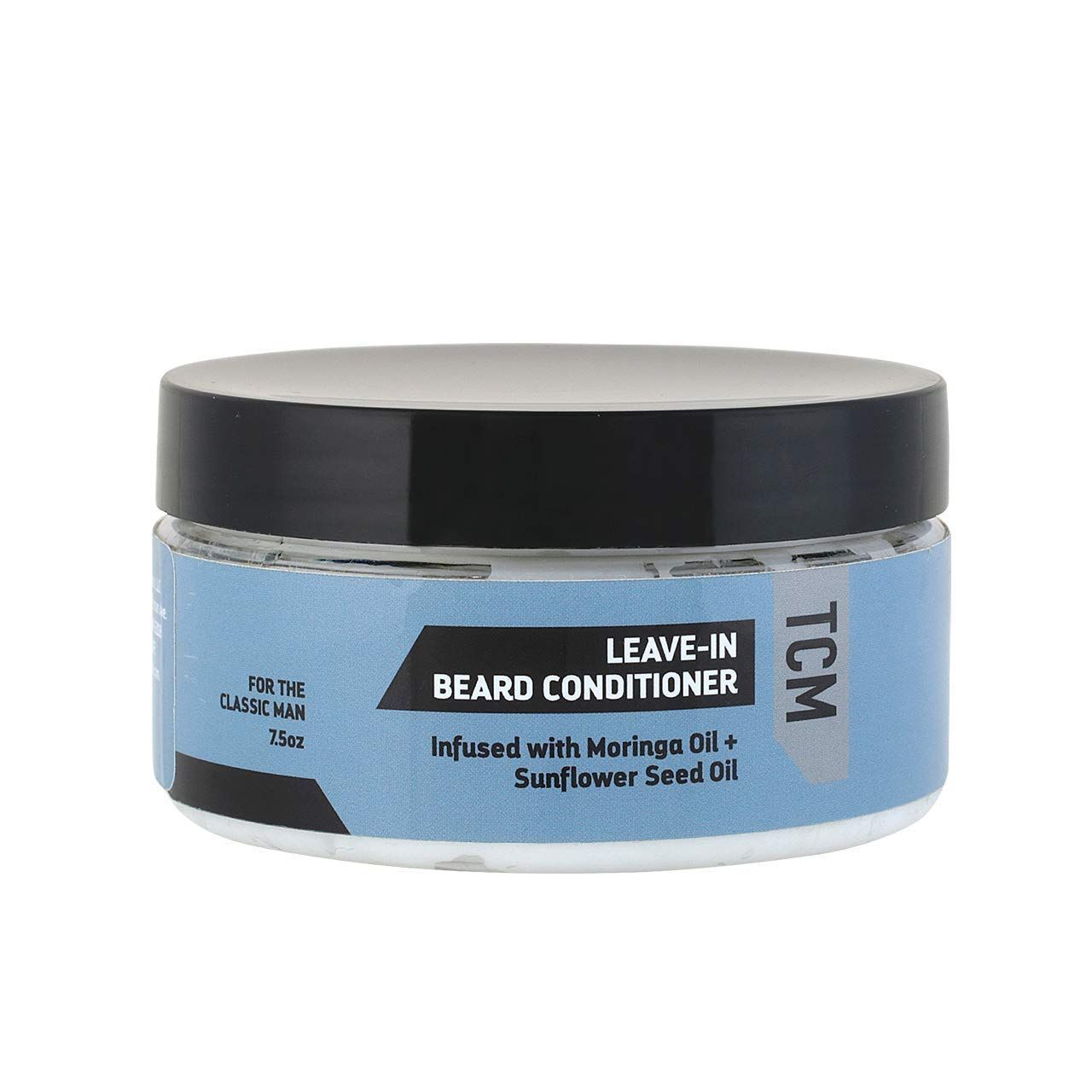 TCM Leave-In Beard Conditioner - Softens Coarse Hair Promotes Growth - Moringa Sunflower Seed Oils for Men - Ultimate Natural Beard Moisturizer - 7.5 oz
