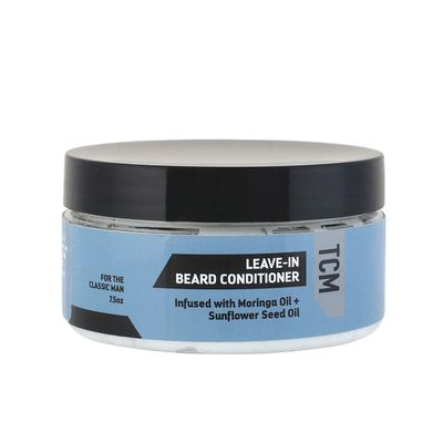 TCM Leave-In Beard Conditioner - Softens Coarse Hair Promotes Growth - Moringa Sunflower Seed Oils for Men - Ultimate Natural Beard Moisturizer - 7.5 oz