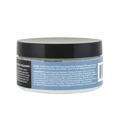 TCM Leave-In Beard Conditioner - Softens Coarse Hair Promotes Growth - Moringa Sunflower Seed Oils for Men - Ultimate Natural Beard Moisturizer - 7.5 oz