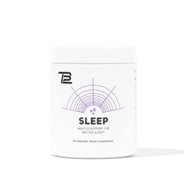 TB12 Sleep - Sleep Supplement with Magnesium, L-Theanine, Chamomile, GABA, and Melatonin to Fall Asleep Faster, Promote Relaxation, and Improve Sleep Quality. Stress and Mood Nightly Support