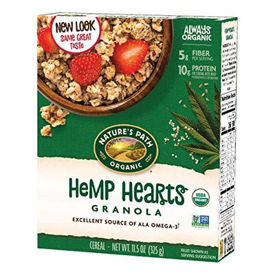 Nature&#39;s Path Organic Hemp Hearts Granola, 11.5 Ounce (Pack of 6), Non-GMO, 30g Whole Grains, Heart Healthy, 10g Plant Based Protein, with Omega-3 Rich Flax Seeds