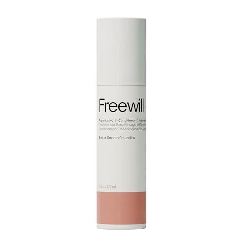 Freewill Repair Leave-In Conditioner and Detangler, Detangler Spray Reduces Risk of Damaged Hair, Adds Shine and Improves Hair Hydration for Healthy-Looking Hair, 6 oz