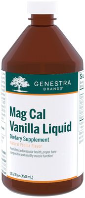 Genestra Brands Mag Cal Vanilla Liquid Calcium-Magnesium Supplement 15.2 fl. oz. Natural Vanilla Flavor