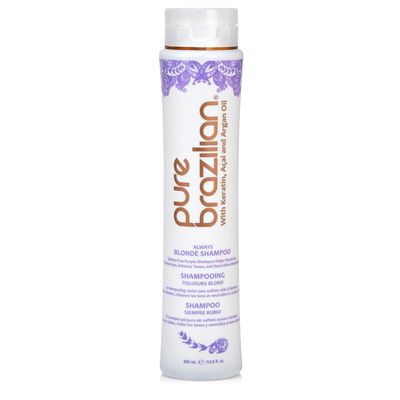 Pure Brazilian Always Blonde Shampoo with Keratin, Acai Argan Oil, Purple Shampoo for Color-Treated Hair, Sulfate-Free, 13.5 Fl Oz