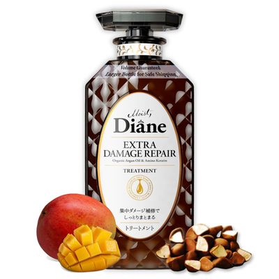 Moist Diane Keratin Hair Treatment for Damaged Hair Color Treated Hair Women Men, Organic Hair Care with Argan Oil Mango Oil from Japan, Sulfate Silicone Free, EXTRA DAMAGE REPAIR, 15.2 Fl Oz