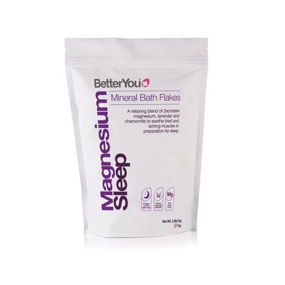 BetterYou Magnesium Sleep Mineral Bath Flakes - Mineral Bath Salts for Muscle Relaxation - Soothing Sore Muscle Soak - Natural Vegan Formula - 2.3 lb