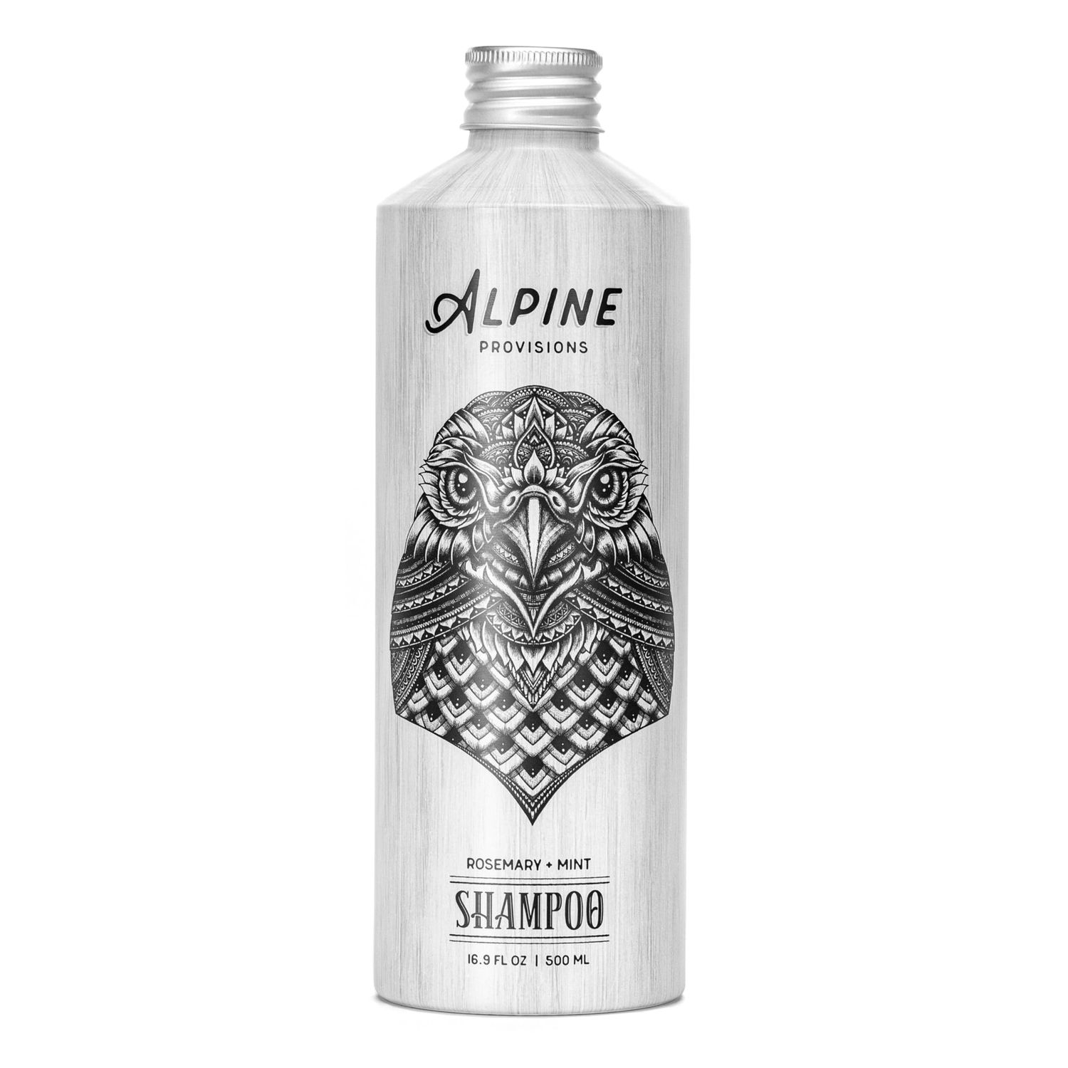 Alpine Provisions Rosemary Mint Shampoo - Naturally Repair, Cleanse, and Hydrate with Essential Oils, Jojoba, Aloe Vera - Vegan, Sulfate Plastic Free - Plant-Based Hair Care 16.9 FL Oz