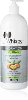 Whisper Whip-Leave in, Co-Wash Moisturizer Detangler, and Deep Conditioner, Sulfate Free, 100 Keratin Based, For all hair types 32 oz. bonus size