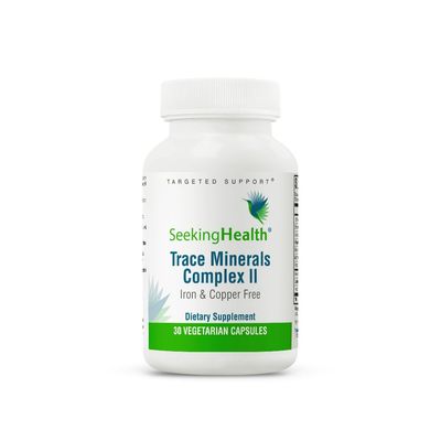 Seeking Health Trace Minerals Complex II - Immune Health Brain Health Supplement with Zinc Selenium - Copper- and Iron-Free Formula - Energy, Skin Hair Support Supplement - 30 Capsules