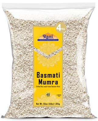 Rani Basmati Mumra (Puffed Rice) 64oz (4lbs) 1.81kg Bulk All Natural No Color Gluten Friendly Vegan NON-GMO No Salt or fillers Indian Origin