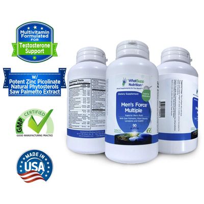 Men&#39;s Force Multivitamin for Men - Superior Absorption Formulation High Potency Multi Testosterone-Supporting Zinc, Saw Palmetto, Vitamin D, and Lycopene Heart Prostate Health