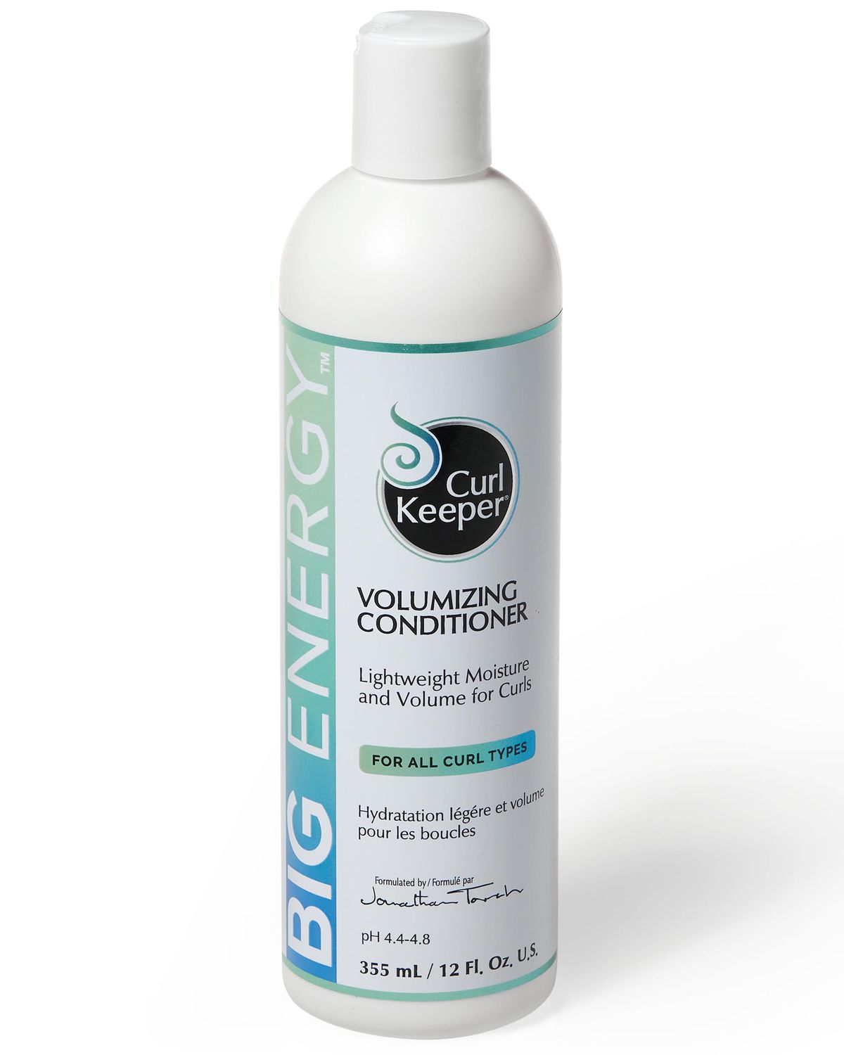 Curl Keeper Big Energy Volumizing Conditioner - Ultra-Lightweight Moisture Volume for All Curl Types - Weightless Hair Conditioner Adds Volume Body - Sulfate Free, Water-Based Formula