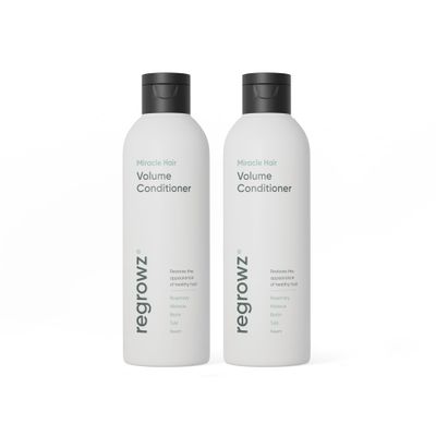 Regrowz Miracle Hair Volume Conditioner 7oz - Pack of 2 - For Fine,Thin Hair - Boost Shine Thickness - Suitable for Men and Women - Hair Growth Repair Treatment with Biotin