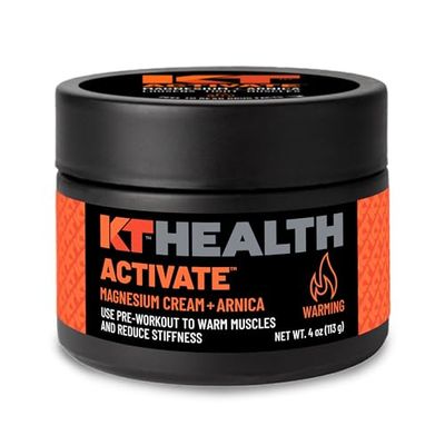 KT Health, Magnesium Cream, Activate - Warms Loosens Tight Muscles - Use Pre-Workout to Reduce Stiffness