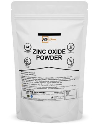 100 Natural Zinc Oxide Powder Micronized Non-Nano Uncoated Particles 0.22 LBS 100 GMS