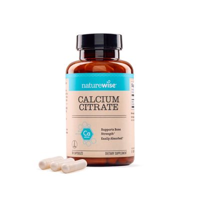 NatureWise Calcium Citrate 500mg Capsules - Supplement for Bone Health - Easy to Digest Absorb - Vegan, Non-GMO, Gluten-Free - 90 Count30-Day Supply