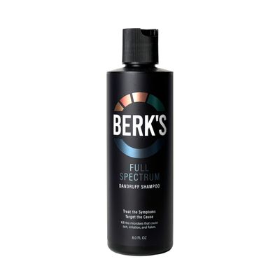 Berk&#39;s Full Spectrum Dandruff Shampoo with Coal Tar, Salicylic Acid, and Sulfur, 8 Fl Oz