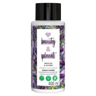 Love Beauty Planet Argan Oil and Lavender Natural Conditioner for Dry Frizzy hair, No Sulfates, No Paraben, 400ml