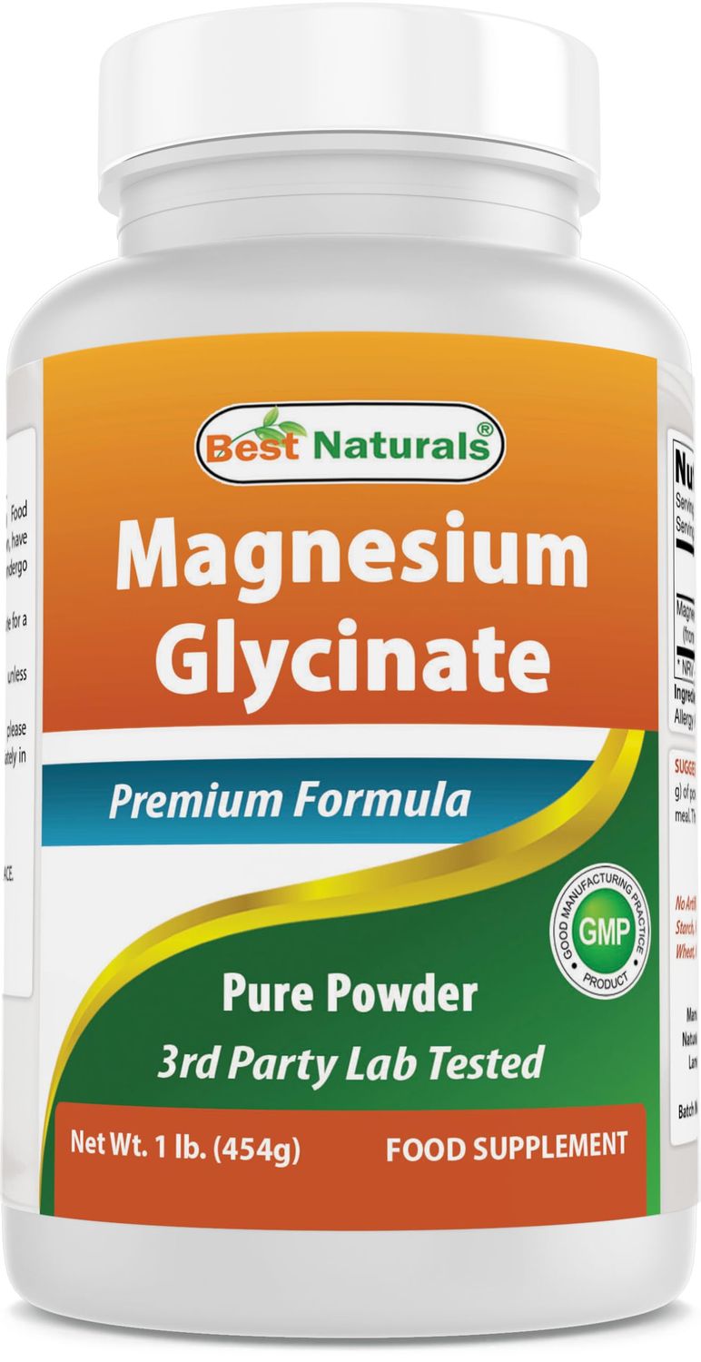 Best Naturals Magnesium Glycinate Powder - 1 Pound (1 LB (Pack of 1))