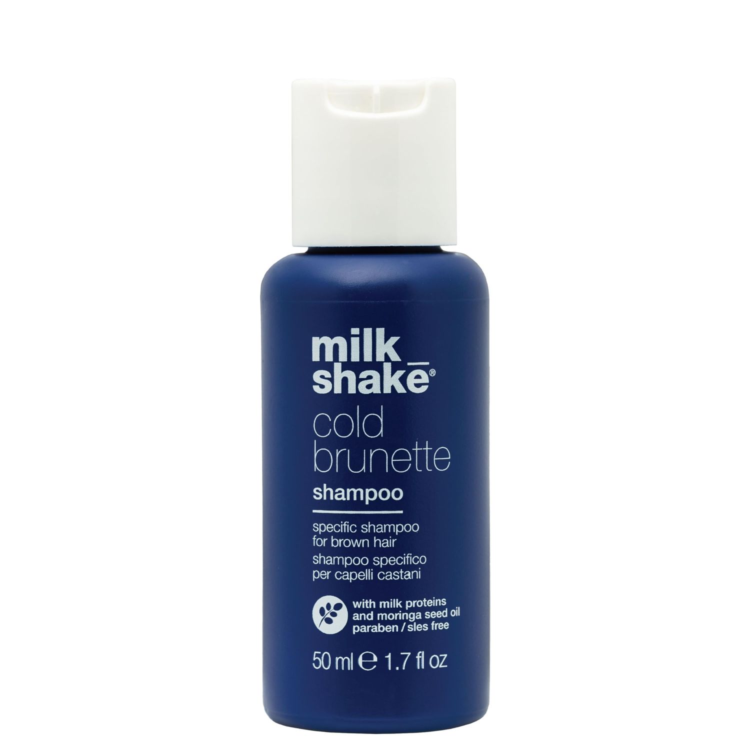 milk_shake Cold Brunette Blue Shampoo for Brunettes with Special Blue Pigments for Light Brown or Dark Blonde Hair SLES and Paraben Free - 1.7 Fl Oz (50 ml)