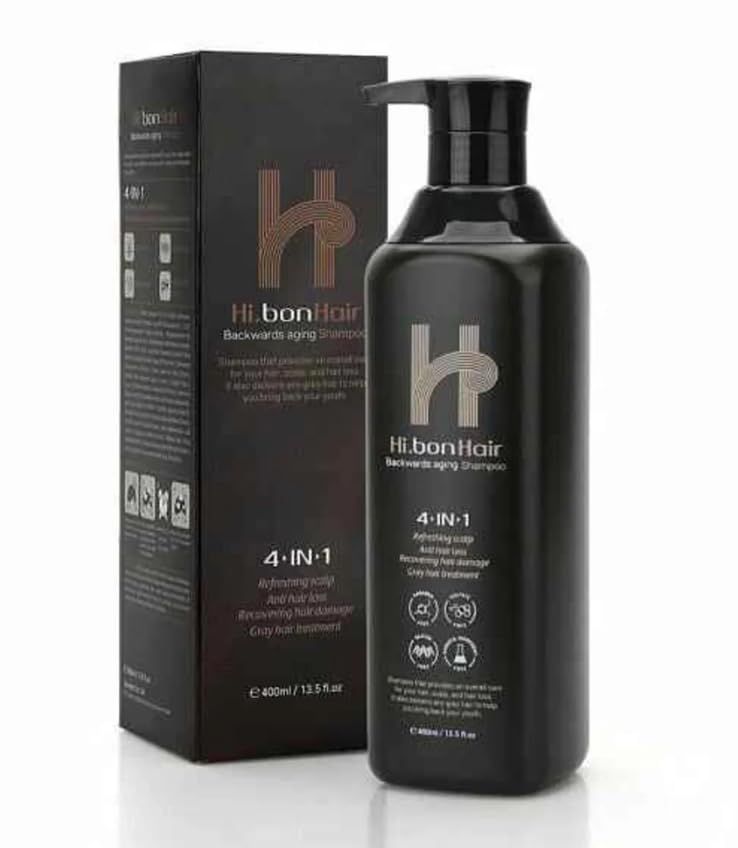 Generic Hi.Bon Hair Backwards Aging Shampoo 4 In 1 Refreshing ScalpAnti Hair LossRecovering Hair DamageGray Hair Treatment 400ml 13.5 fl oz