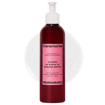 Ceremonia Guava Protect Repair Shampoo with Aloe Vera for Damaged and Color Treated Hair, 8.45 Fl Oz 250 mL