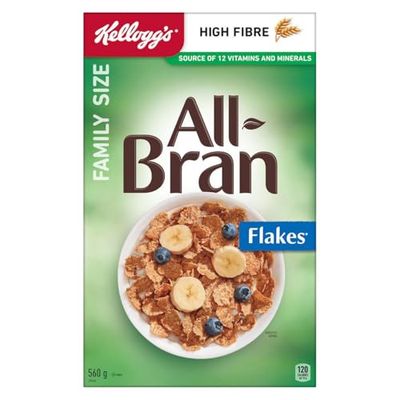 Kellogg&#39;s All-Bran Flakes Cereal, 560g19.6 oz