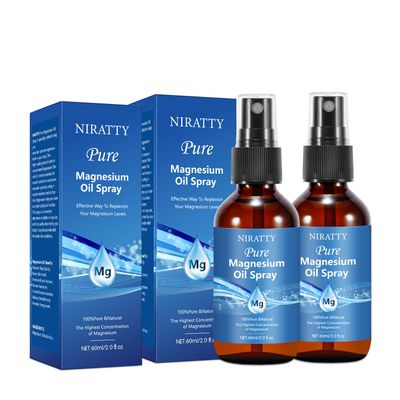 120ML Magnesium Oil Spray, 100 Natural Pure Magnesium Oil for Feet - Easy to Get Healthy Hair Skin (2pcs)