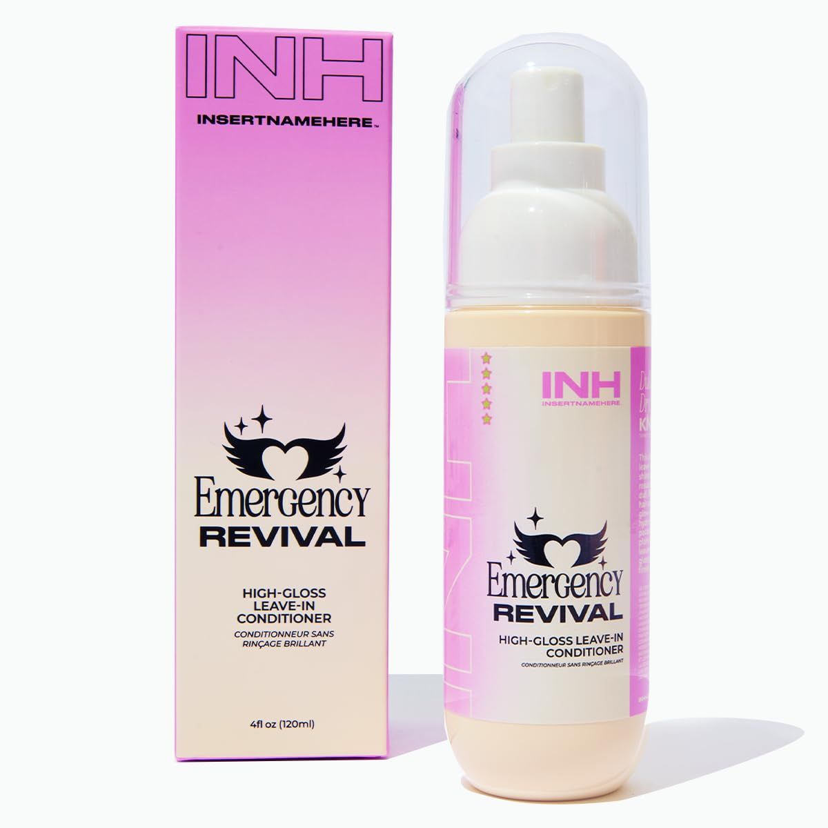 INH Emergency Revival Spray Leave In Conditioner Spray Hair Shine Detangler Spray for Frizz Control Dry, Damaged Hair Smoothing Volumizing Mist with a Gloss Finish Travel Size, 4oz