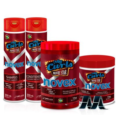 Novex My Curls Movie Star Shampoo Conditioner 10.1oz Leave in Hair Mask 35oz