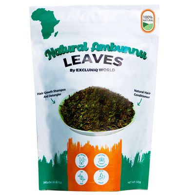 Natural Ambunnu Leaves by Excluniq World 50g pack Herbal Hair Detangler, Shampoo Conditioner for Dry and Damaged Hair African Traditional Scalp Hair Care Remedy for Everyone. 1.80 Ounce Pack