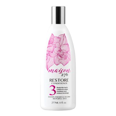 Maison 276 RESTORE Conditioner for Silver, Gray Blonde Hair, NOT a Purple Conditioner, Normalizes Hair pH, Replenishes Moisture, Reduces Breakage, Provides Shine, Sulfate-Free, 1, 8 oz Bottle