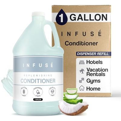 1-Shoppe All-in-Kit H2O Tropical Infuse Hotel Conditioner 1 Gallon For Hospitality Vacation Rentals to Refill Dispensers (Single Gallon)