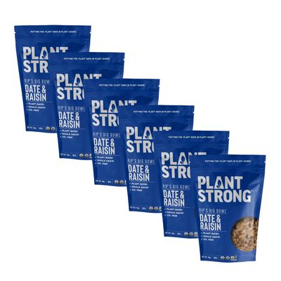 Rip&#39;s Big Bowl Cereal - Date Raisin (6-pack) Non-GMO Whole-Grain Plant-Based Oil Free Pack of 6 x 9oz Bags