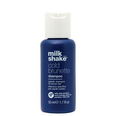 milk_shake Cold Brunette Blue Shampoo for Brunettes with Special Blue Pigments for Light Brown or Dark Blonde Hair SLES and Paraben Free - 1.7 Fl Oz (50 ml)
