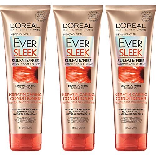 L&#39;Oreal Paris Hair Care Eversleek Sulfate Free Keratin Caring Conditioner, 3 Count