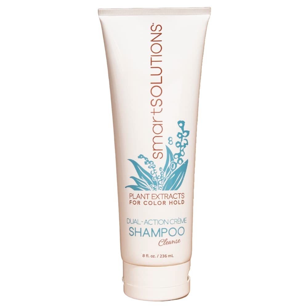 smartSOLUTIONS Dual-Action Creme Shampoo Sulfate, Paraben Sodium Chloride Free Color Safe Chemically Treated Hair Safe (8 fl oz)
