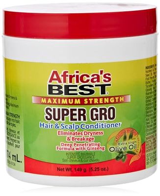 Africa&#39;s Best Maximum Strength Super Gro Hair Scalp Conditioner, 5.25 oz