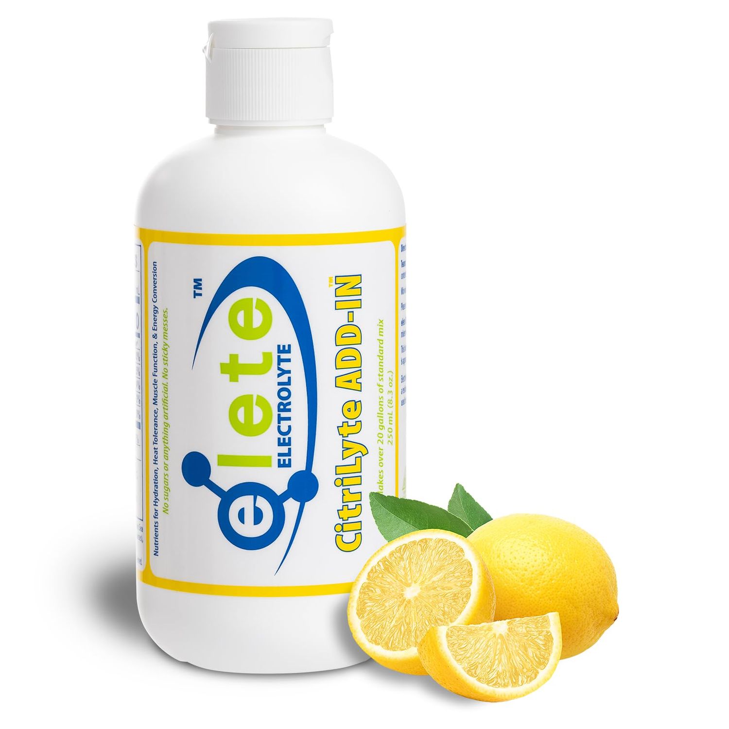 elete CitriLyte Electrolyte Add-in Hydration Drops Sodium, Magnesium, Potassium Slight Lemon Flavor, All Natural Leg and Muscle Cramp Relief Transform Any Drink into a Sports Drink, 8.3 oz