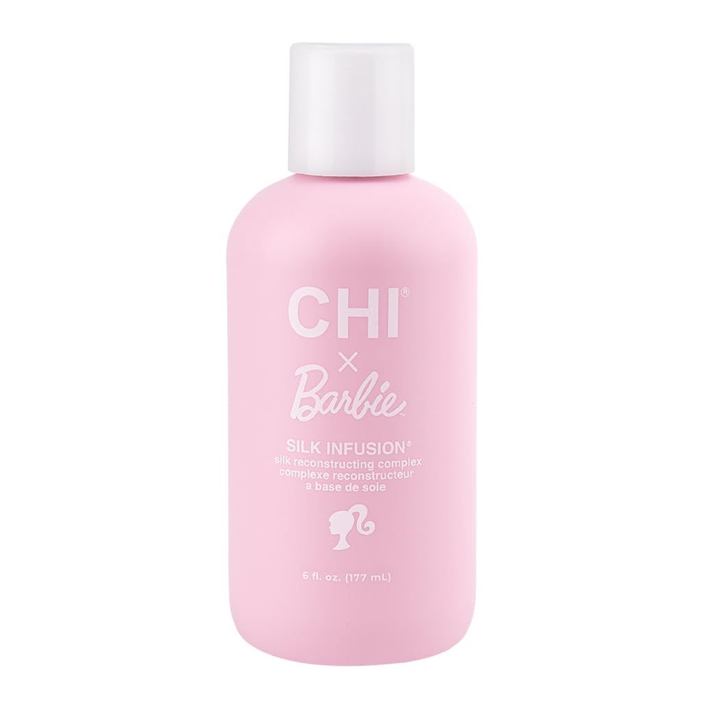 CHI x Barbie Silk Infusion, Reconstructing Leave-In Treatment For Strengthening Hair, Adds Shine Protects From Heat, Paraben Cruelty-Free, 6 Oz